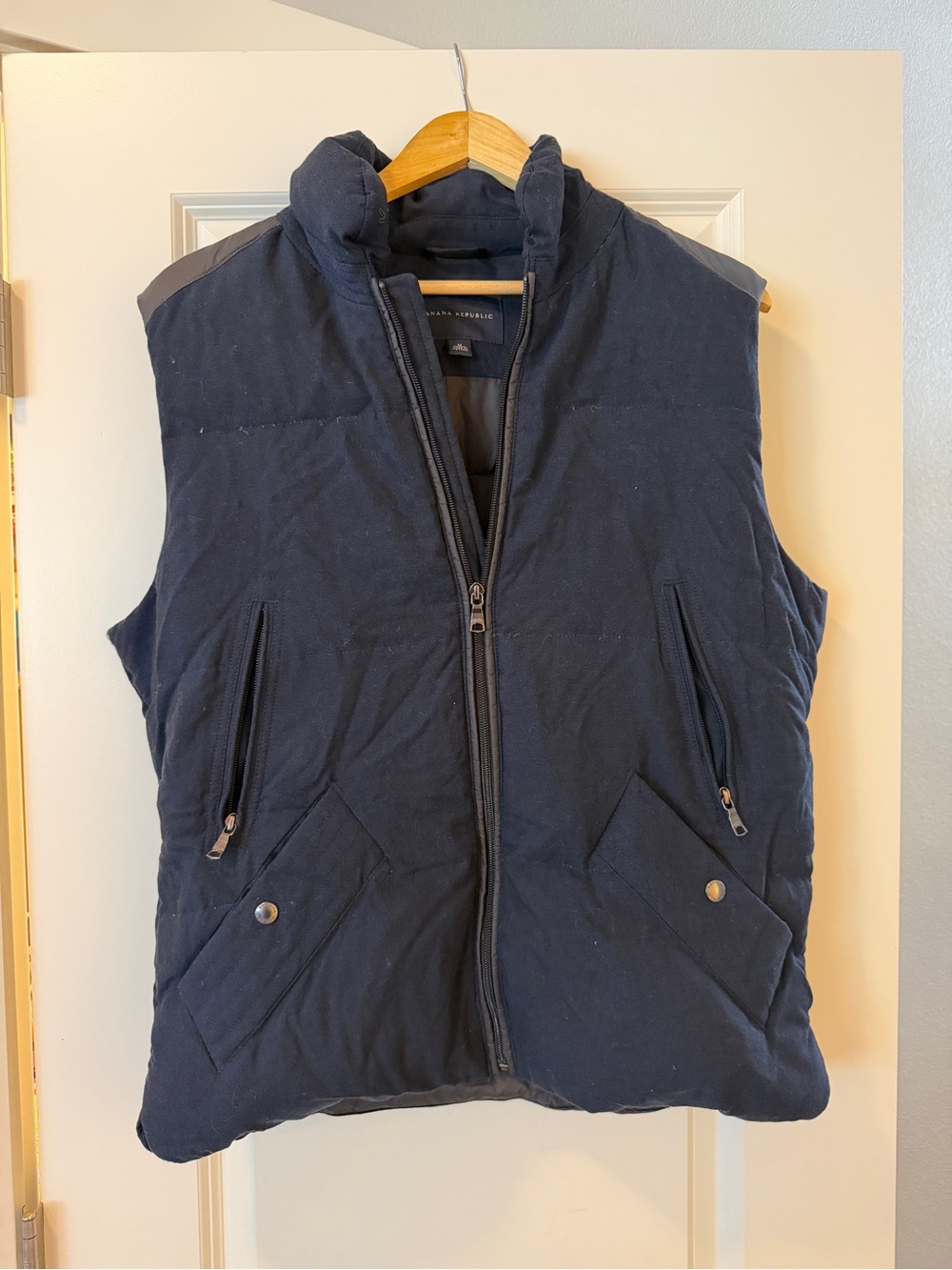 Banana Republic Navy Quilted Vest